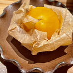 とり茶太郎 - デザートは鬼灯　さっぱりした甘さでまた焼鳥が食べたくなる