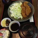 香楽 - ヒレカツ定食味噌つき