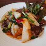 来勝軒 - 国産牛レバニラ炒め