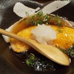 あさの屋 - 定番メニューの餡かけ玉子焼き。定番メニューも美味しいよ。