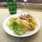 ビストロカラト - パスタ＋ミニサラダ 1050yen