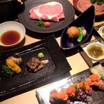 しゃぶしゃぶ・すし　八山 - 黒毛和牛肉会席