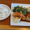 エビス カフェ - エビスランチ 　本日はハンバーグ&お魚ランチ