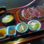 竹藩 - うすぎり国産牛ロースレモンステーキ定食(¥1,280)