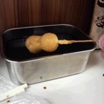 元祖串かつ だるま 道頓堀店 - うずらの卵の串揚げ