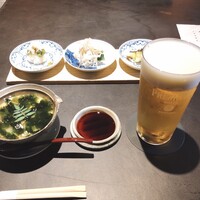 食堂 ぎんみ - 茶碗蒸しと前菜で準備完了〜♪