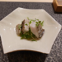 すし昇 - 東京湾の釣り太刀魚、木の芽、うるい