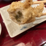 天寿ゞ - 追加牡蠣断面。ほんと大きいなあ。