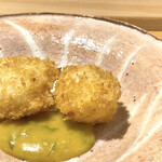 日本料理こまつ - 河豚白子 蕗の薹味噌