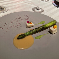 エノテーカ ピンキオーリ 名古屋 - アスパラガス、桜鱒マリネ、美味