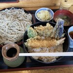 手打ちそば 花千里 - 料理写真:エビ天丼セット