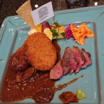 神戸牛洋食アモナ - 大人のお子様ランチ×ステーキバージョン