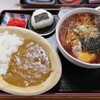 そば処 更科 - 料理写真:月見そば(600円)＋ミニカレー丼(400円)