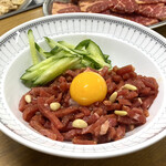 百萬里 - ユッケ。裏メニューです。
