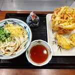 丸亀製麺 - ランチセット+かしわ天