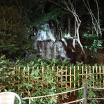 森のビアガーデン - マイナスイオン発生装置(滝)もあった！