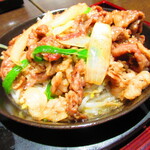 Toriyosakanayo - 期間限定ランチ・大盛牛焼肉定食　８７９円（税込）の大盛牛焼肉のアップ【２０２１年２月】