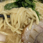 Yokohama Iekei Ramen Konshinya - 麺アップ