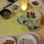 壱湯の守 - 最初の自分たちのスタートの料理の数々