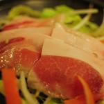 壱湯の守 - 坪中川にて、夕食一部