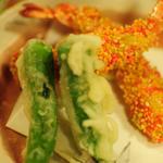 壱湯の守 - 坪中川にて、夕食一部