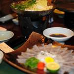 壱湯の守 - 坪中川にて、夕食一部