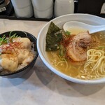 らあめん 雅知 - 塩ラーメン＆本日のご飯