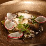 Abalone sashimi ~ water shellfish style ~
