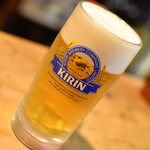 岸田屋 - 生ビール・中（７００円）２０２１年３月