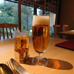 洋食 つばき - プレモル生・桂花烏龍茶ホット