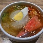 さんか亭 - 【2012年09月】ハーフ＆ハーフランチの「冷麺」。