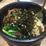 さんか亭 - 【2012年09月】ハーフ＆ハーフランチの「石焼ビビンバ」。