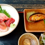 めのじや - 刺身、銀だら焼 ♪