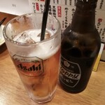 Kushikatsu Dengana - 晩酌セットのアルコールは黒ホッピーにした