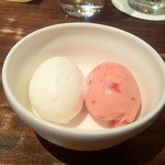 グレープフルーツとストロベリーのジェラート