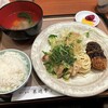 菜遊季  - （葱塩チキンと大山鶏のクリームコロッケ定食（750円）