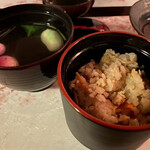 Yakata Bunedaikimaru - 〆の椀と炊き込みご飯