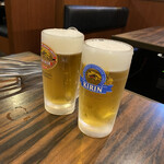 やまにし - 生ビール（中）　590時