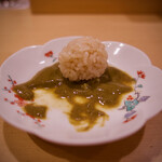 鮨　まつ本 - 一口ライスを後のせ