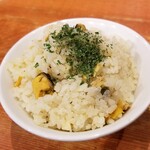 麺屋 六感堂 - ムール貝と筍のバターライス
