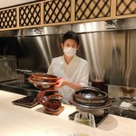 料理屋 稲家 - ご飯が炊きあがりました