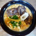 風遊斎 - ピリ辛豆腐餡かけすばのアップ