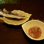 銀の雪 - 定番のお通しと酒盗