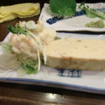 ぶんぶく - 出汁巻きとサラダ