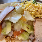 福昇亭 - 五目焼きそばセット(らあめん小)@1,050円焼きそば大盛+200円(税込)の焼きそば