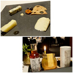 レフェルヴェソンス - アルチザンチーズ　マジヤクリ（コンテタイプ）・桜のアフィネ・ブラウンチーズ・ブルーチーズの4種類をいただきました♪