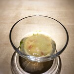 TTOAHISU - ◆ボタン海老、羽立の雲丹、塩トマト、茄子のピューレ、トマトのジュレ 贅沢食材のコラボ