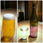 TTOAHISU - ◆ビールと鍋島を追加・・こちらの料理はフレンチですが和食の要素が強いので、日本酒が合います。 鍋島は美味しいワ。