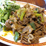 華味 - 塩加減が強く、山椒も振られており、ごはんの進む味付け。精力が付きそうです