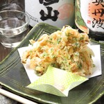 柊草 - 旬のかき揚げ(写真は桜えびとあおさ)